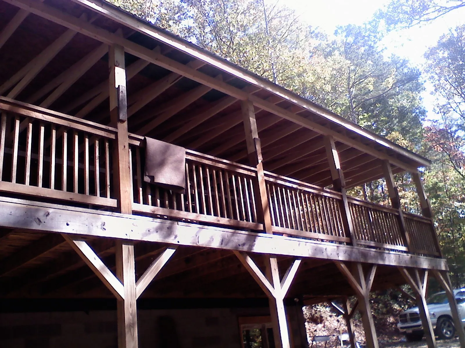 Timber framing under a new elevated porch and deck — Roof Leak Repair in Moreland by Roofing Brothers